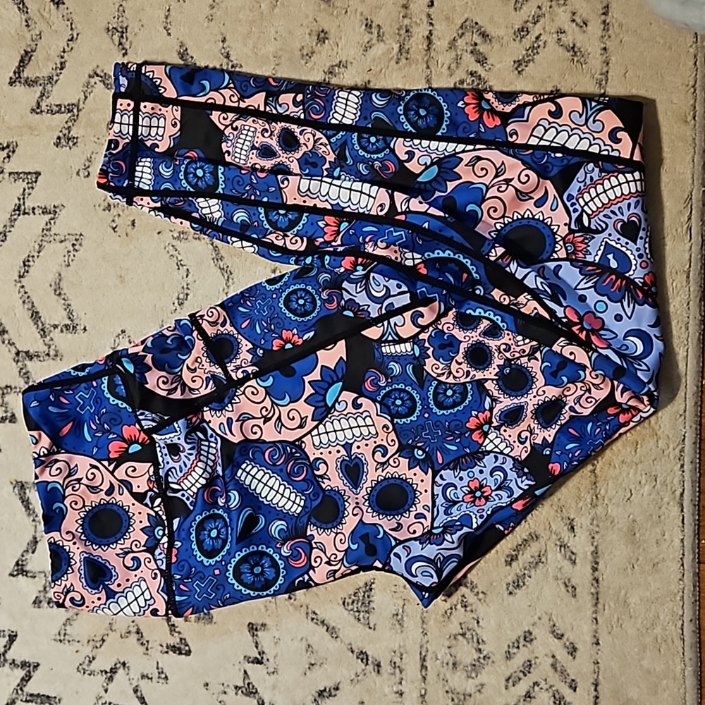 CVG cotton candy skull full length leggings